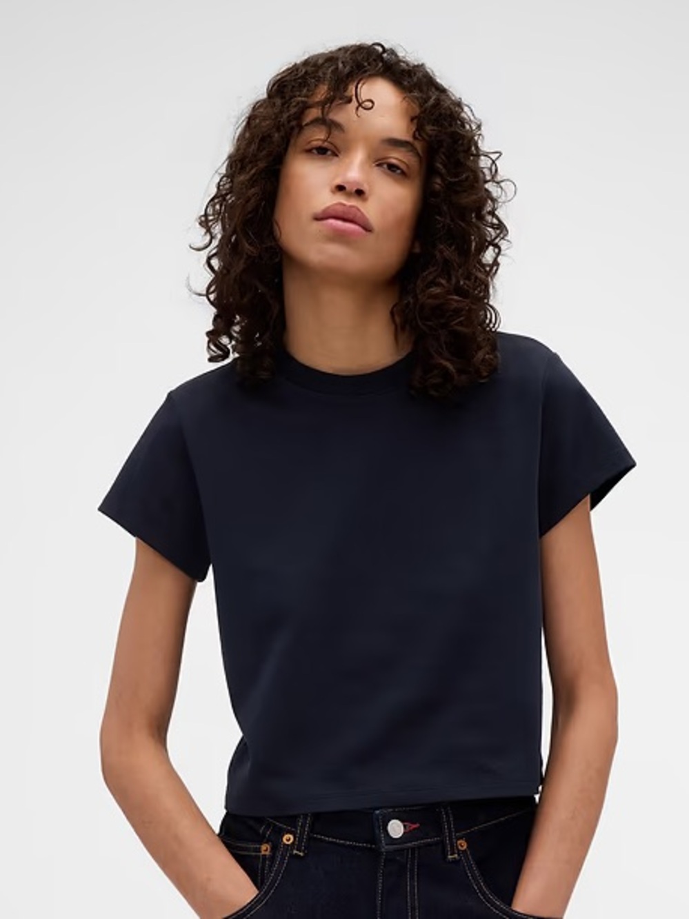 Gap × Victoria Beckham Organic Cotton Logo Crop T-Shirt NWT